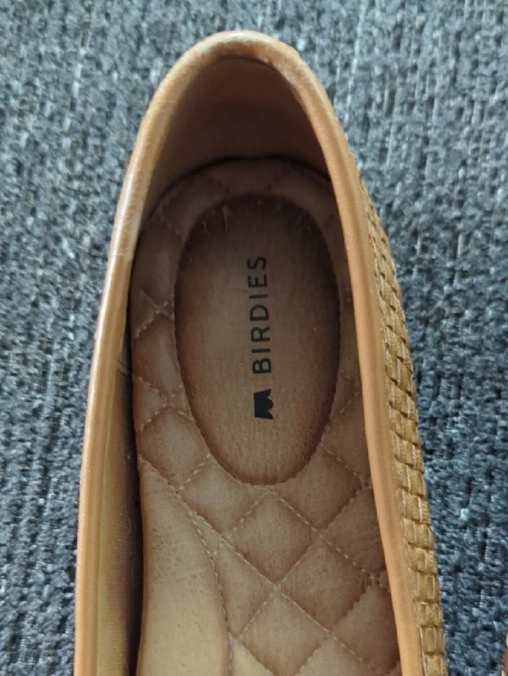 Birdies Tan Woven Pointed-Toe Flats with Bow - Picture 4 of 8